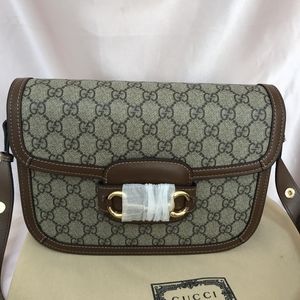 Beige/ebony GG Supreme canvas, eco-friendly material with brown leather piping